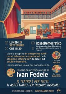 Napoli, 'Cultura, formazione e movimento a Capodimonte'