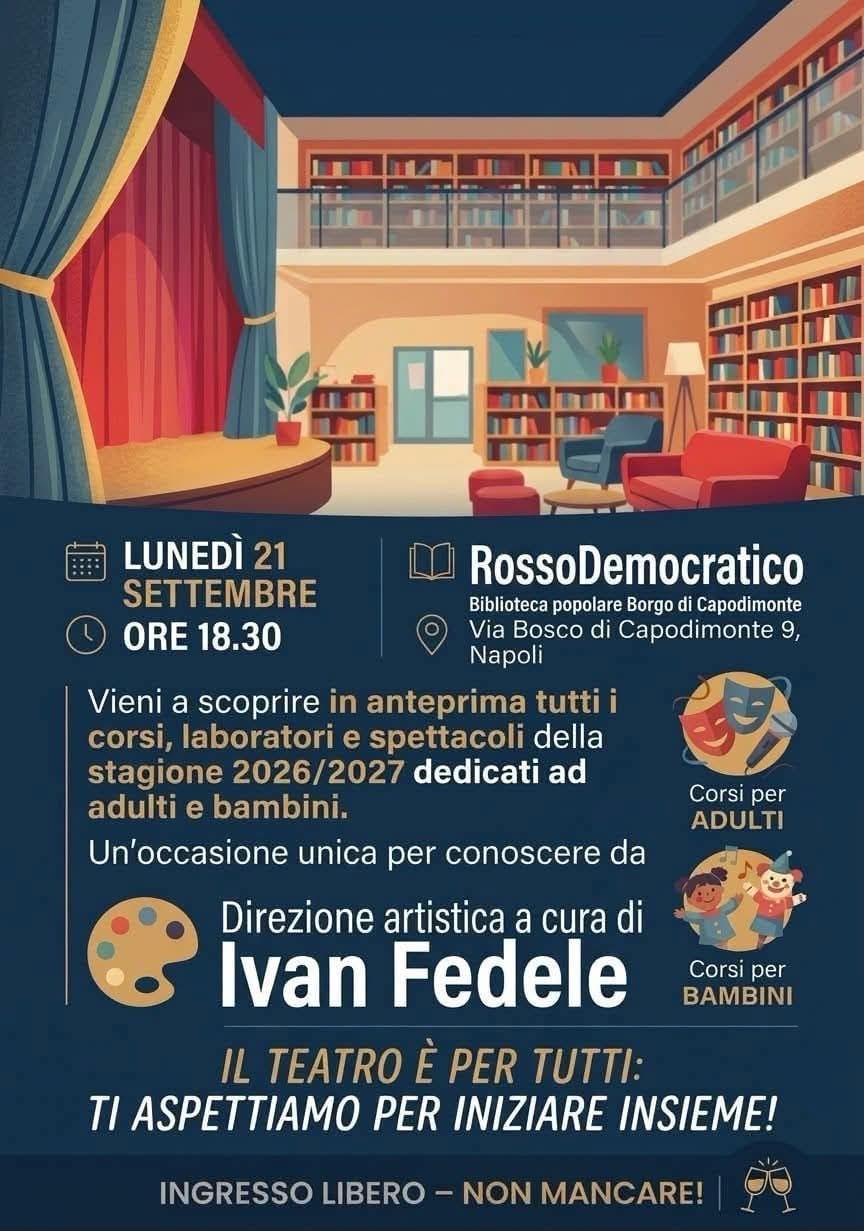 Napoli, 'Cultura, formazione e movimento a Capodimonte'